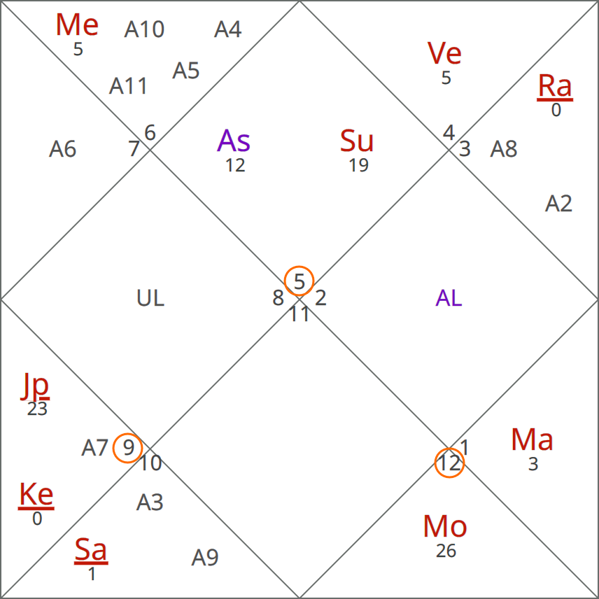 Vedic Astrology Chart - Leo Ascendant Example